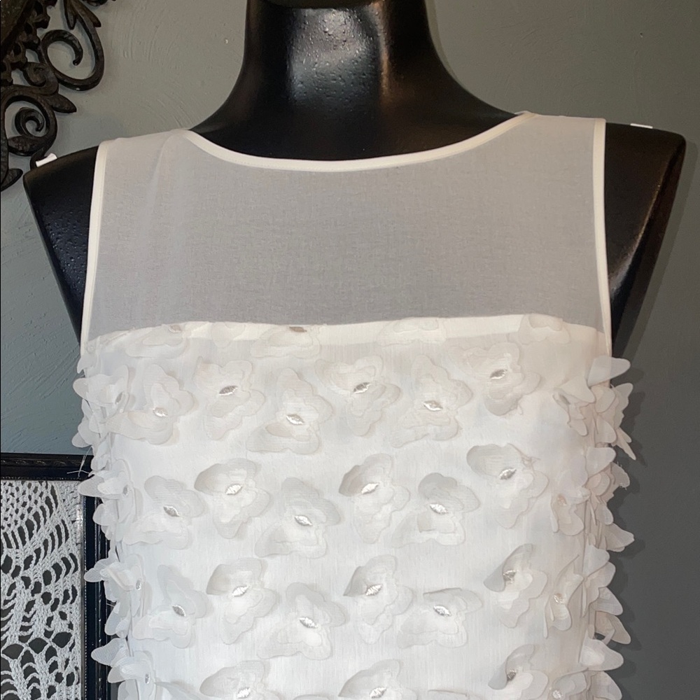Karl Lagerfeld Textured White Mini Dress - Picture 3 of 7
